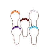 crochet rideau de douche colorés