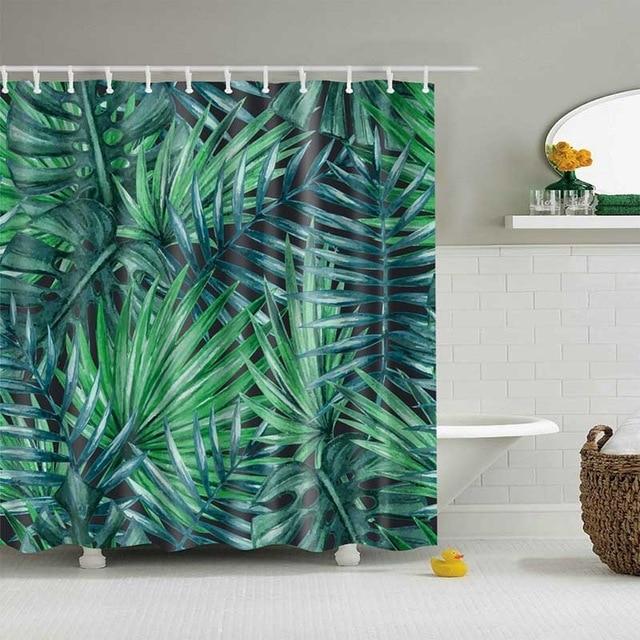 ASDCXZ Rideau de Douche Boho Feuilles 180x180 cm, Art Abstrait Moderne Vert Noir Or Feuilles de Palmier Rideau de Douche Lavable Textile Rideaux de Douche imperméables pour Baignoire avec 12 Crochets ASDCXZ Rideau de Douche Boho Feuilles 180x180 cm, Art Abstrait Moderne Vert Noir Or Feuilles de Palmier Rideau de Douche Lavable Textile Rideaux de Douche imperméables pour Baignoire avec 12 Crochets
