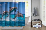 Rideau de Douche Animal Dauphins — format carré