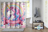 Rideau de Douche Animal Licorne Disco — format carré