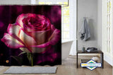 Rideau de Douche Nature Peinture de Rose — format carré