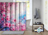 Rideau de Douche Nature Petites Fleurs Roses — rideau de douche