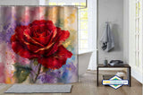 Rideau de Douche Nature Rose Aquarel — format carré