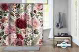 Rideau de Douche Nature Roses roses poudrés — format carré