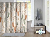 Rideau de Douche Attrape-Rêves Boho Plumes & Lune