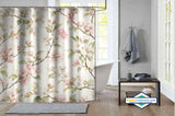 Rideau de Douche Cerisier en Fleurs Aquarelle Romantique — vue carrée