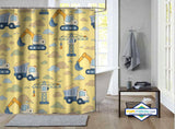 Rideau de Douche Chantier & Engins Kawaii Enfant