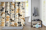 Rideau de Douche Chiots Kawaii & Pattes Joyeuses — vue carrée