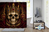 Rideau de Douche Crâne Royal Couronne & Velours Cramoisi — vue carrée