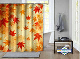 Rideau de Douche Érable Japonais & Feuilles d'Automne