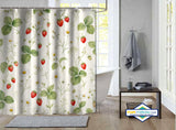 Rideau de Douche Fraises Sauvages & Marguerites Champêtres