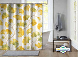 Rideau de Douche Ginkgo Doré Aquarelle & Sérénité