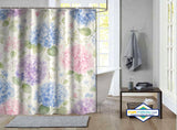 Rideau de Douche Hortensias Pastel Aquarelle & Jardin