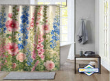 Rideau de Douche Jardin Anglais Roses & Digitales