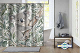 Rideau de Douche Koala & Eucalyptus Aquarelle Douce — vue carrée