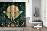 Rideau de Douche Luna Moth Pleine Lune & Botaniques — vue carrée
