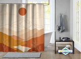 Rideau de Douche Montagnes Boho Terracotta & Soleil