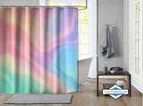 Rideau de Douche Nuages Pastel Arc-en-Ciel Holographique