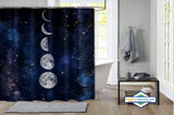 Rideau de Douche Phases de Lune Ciel Étoilé & Constellations — vue carrée