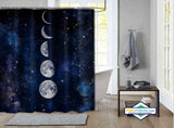 Rideau de Douche Phases de Lune Ciel Étoilé & Constellations