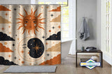 Rideau de Douche Soleil & Lune Céleste Boho Mystique — vue carrée
