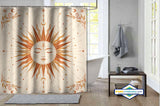 Rideau de Douche Soleil Mystique Boho & Croissants Dorés — vue carrée