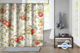 Rideau de Douche Verger Fleuri Pommes & Fleurs Aquarelle — vue carrée