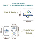 Guide Tailles Rideau de Douche | Fun-rideau