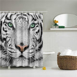 Rideau de douche tigre blanc