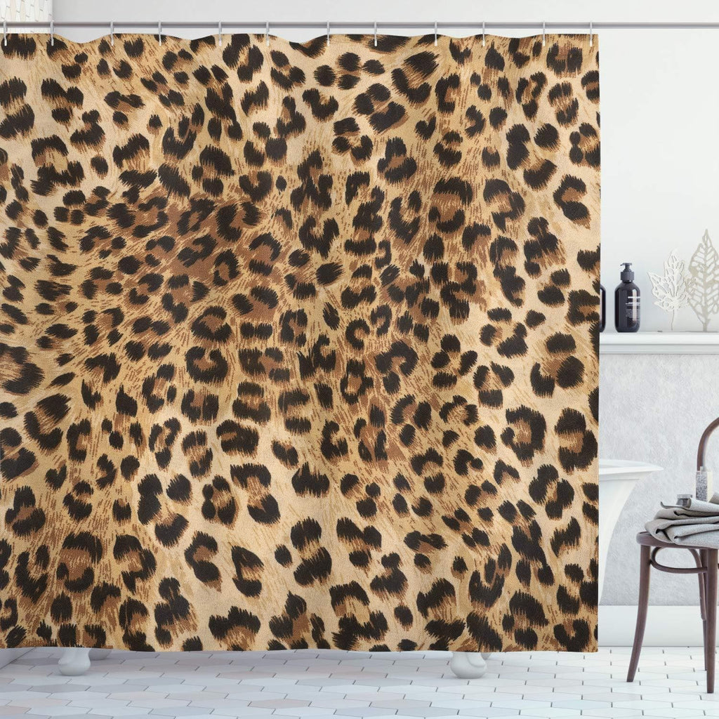 Lot de 4 rideaux de douche en microfibre - Motif léopard - Étanche - 8, 120  x 200 cm : : Cuisine et Maison